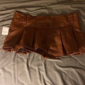 Free people vegan leather skort